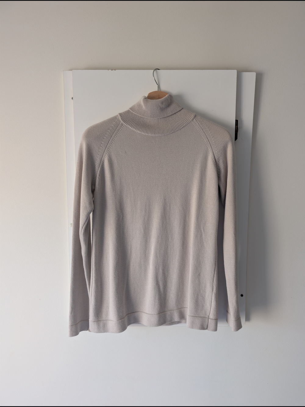KOTN Women's Light Beige Turtleneck Sweater